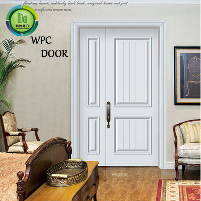 Ein guter Preis. Zusammengesetztes modernes doppeltes PVC Eingangstüren WPC laminted Hotel-Gebrauch Online