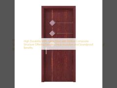 High Durability WPC Glass Door with Hollow Composite Structure Offering Excellent Heat Insulation and Soundproof Benefits